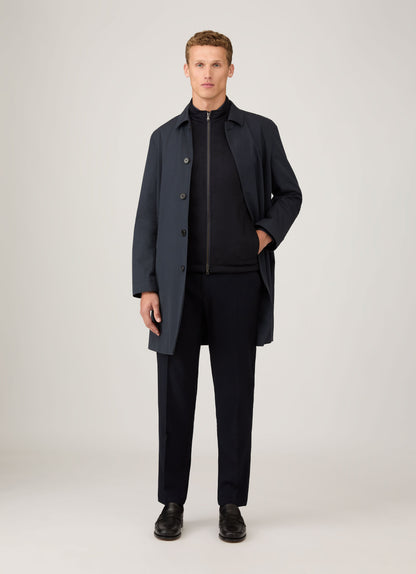 Mens Wool Cashmere Gilet In Navy Mjac7199 Buaa
