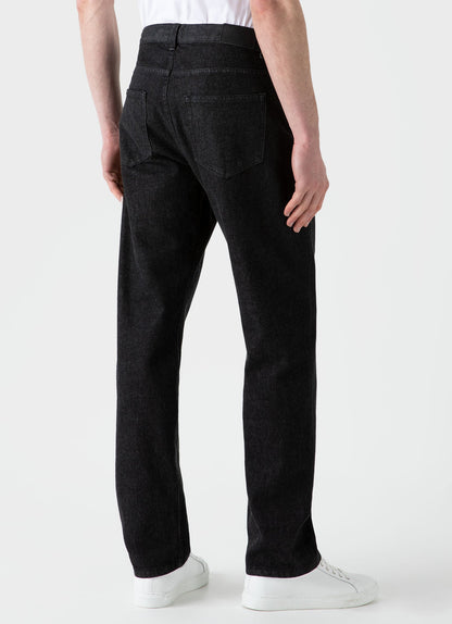 Mens Regular Fit Jean In Black Denim Wash Mjea3904B Bkbi