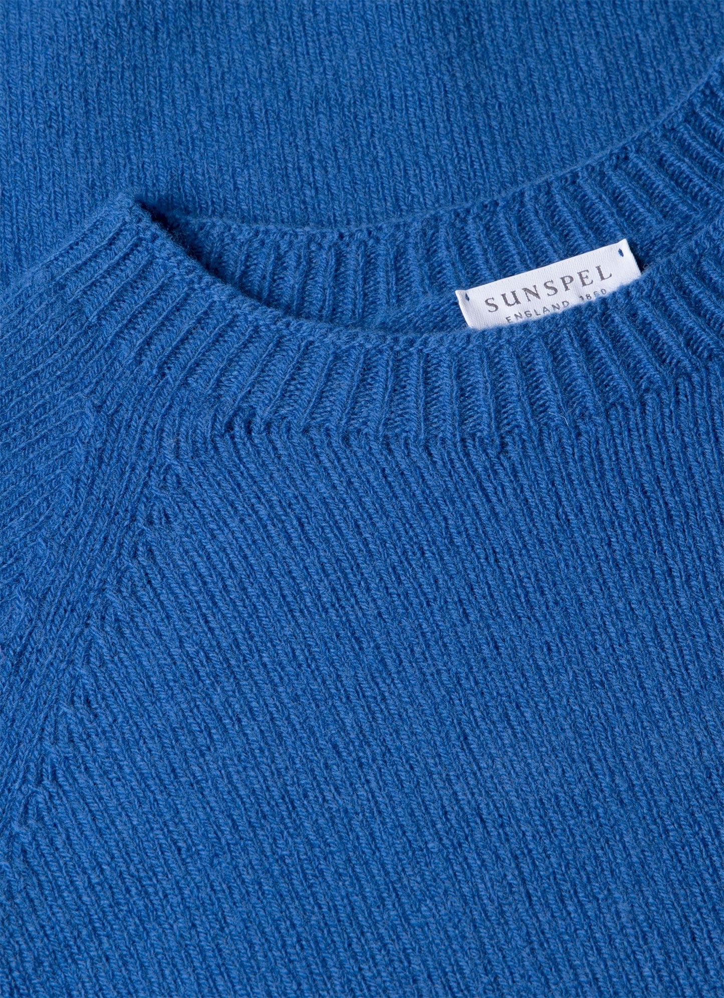 Mens Lambswool Crew Neck Jumper In Cobalt Mjum8066 Buwp