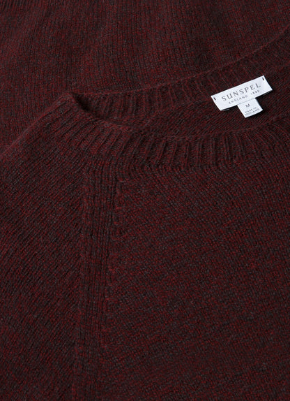 Mens Lambswool Crew Neck Jumper In Bakelite Twist Mjum8066 Rdeo