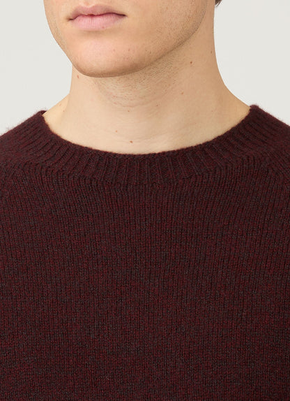 Mens Lambswool Crew Neck Jumper In Bakelite Twist Mjum8066 Rdeo