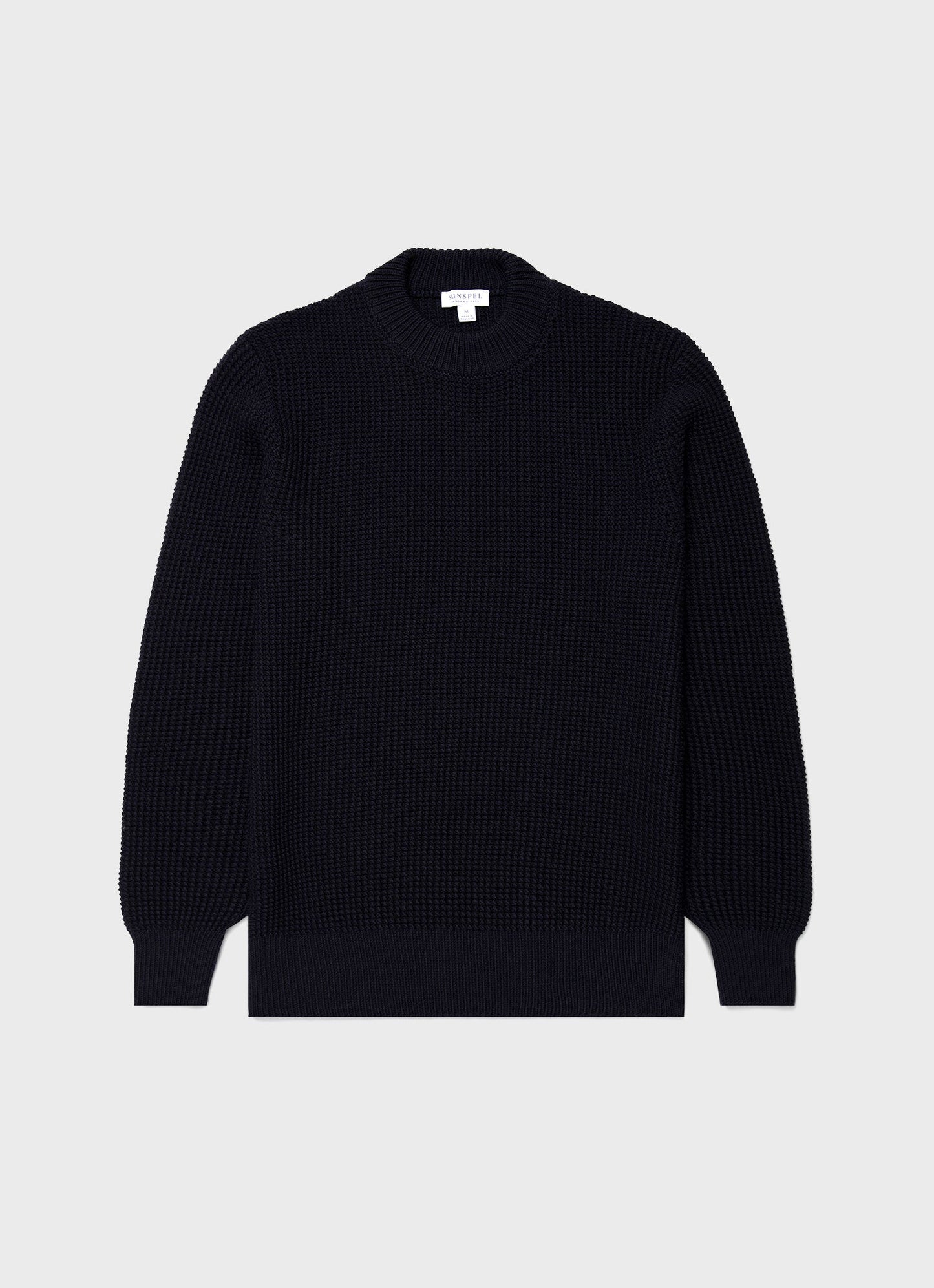 Mens Mariner Mock Neck Jumper In Light Navy Mjum8250 Buaf