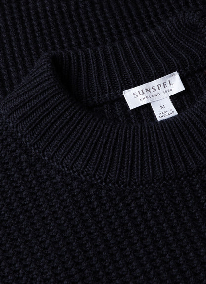 Mens Mariner Mock Neck Jumper In Light Navy Mjum8250 Buaf