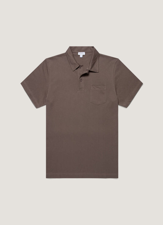 Mens Riviera Polo Shirt In Walnut Mpol1026 Brge