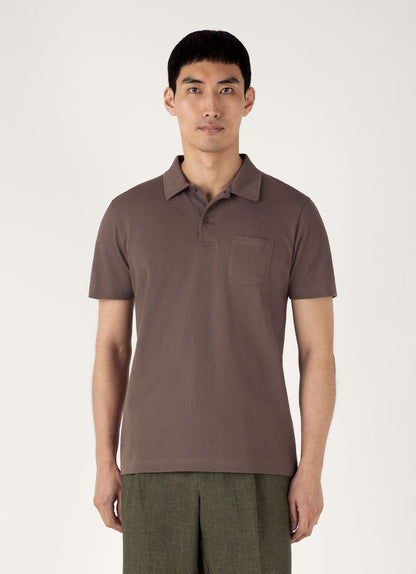 Mens Riviera Polo Shirt In Walnut Mpol1026 Brge