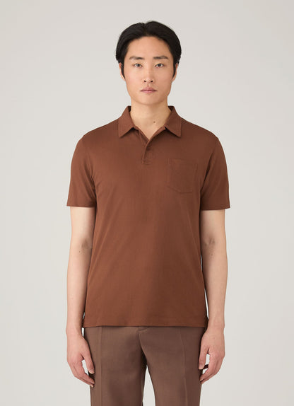 Men's Riviera Polo Shirt in Conker Brown