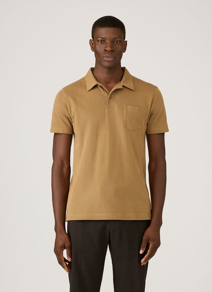 Mens Riviera Polo Shirt In Walnut Mpol1026 Brgo