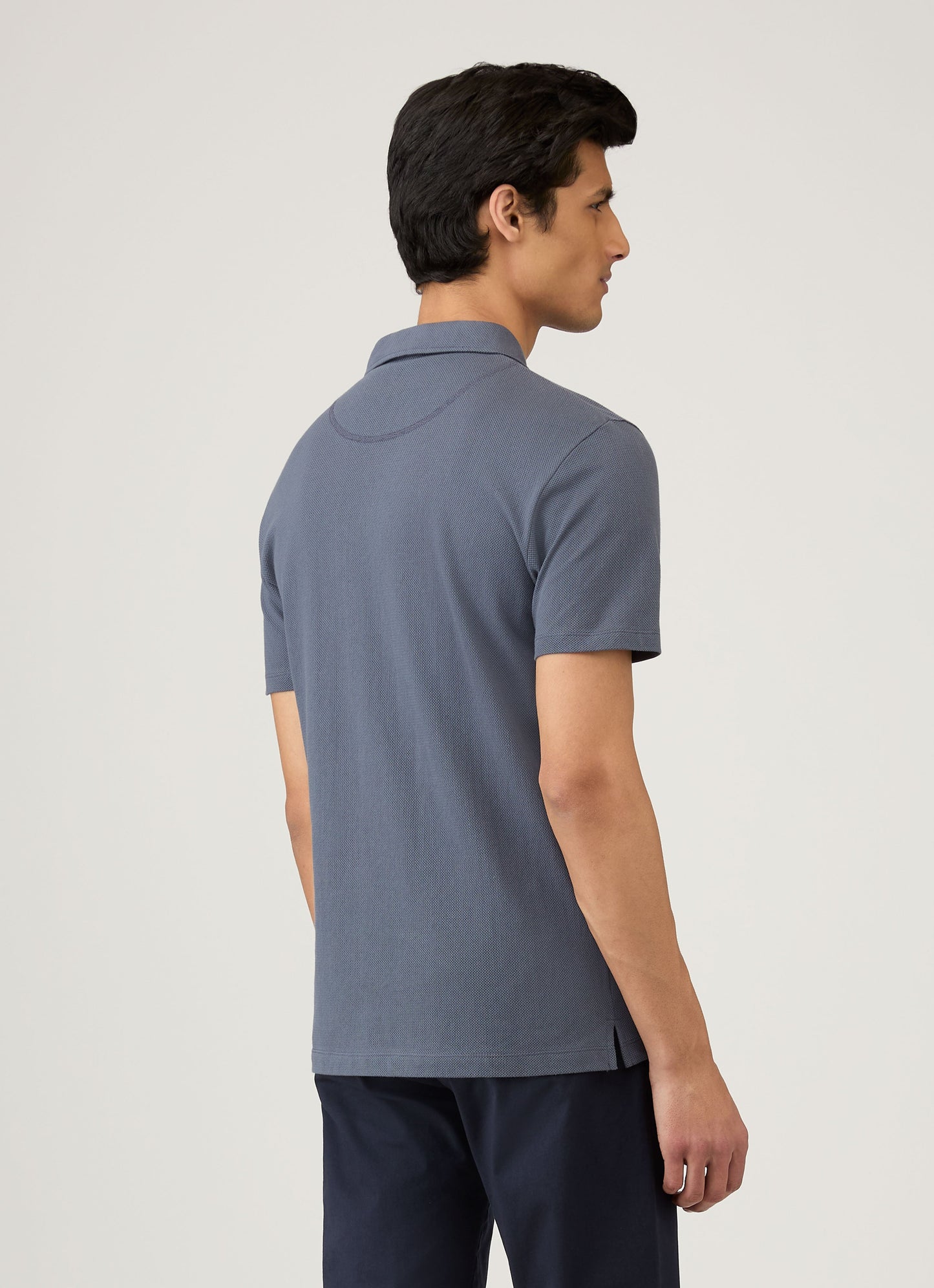Mens Riviera Polo Shirt In Slate Blue Mpol1026 Buua