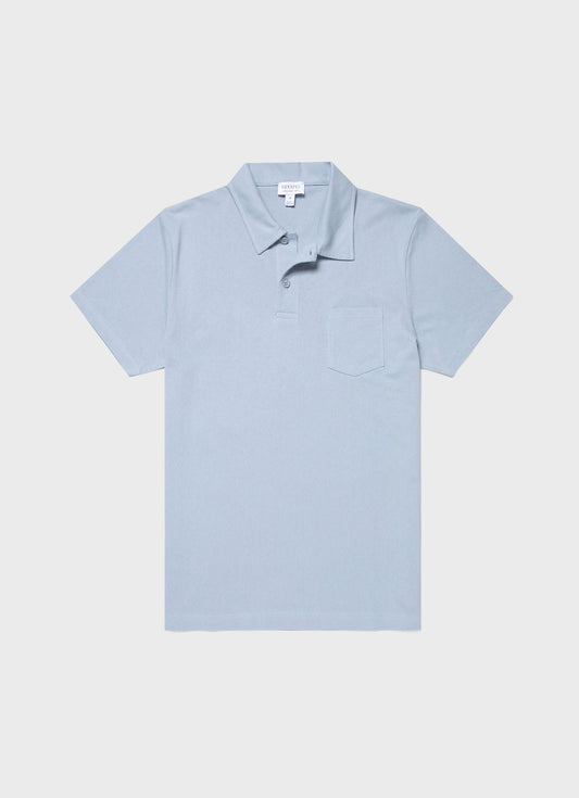 Mens Riviera Polo Shirt In Smoke Blue Mpol1026 Buvc
