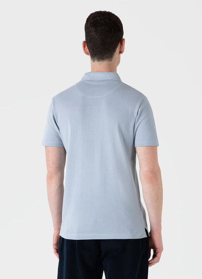 Mens Riviera Polo Shirt In Smoke Blue Mpol1026 Buvc