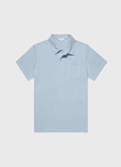 Mens Riviera Polo Shirt In Blue Mist Mpol1026 Buvq
