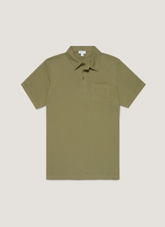 Mens Riviera Polo Shirt In Sea Moss Mpol1026 Gnim