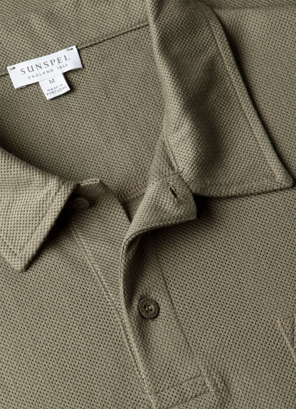 Mens Riviera Polo Shirt In Fossil Grey Mpol1026 Gyfj
