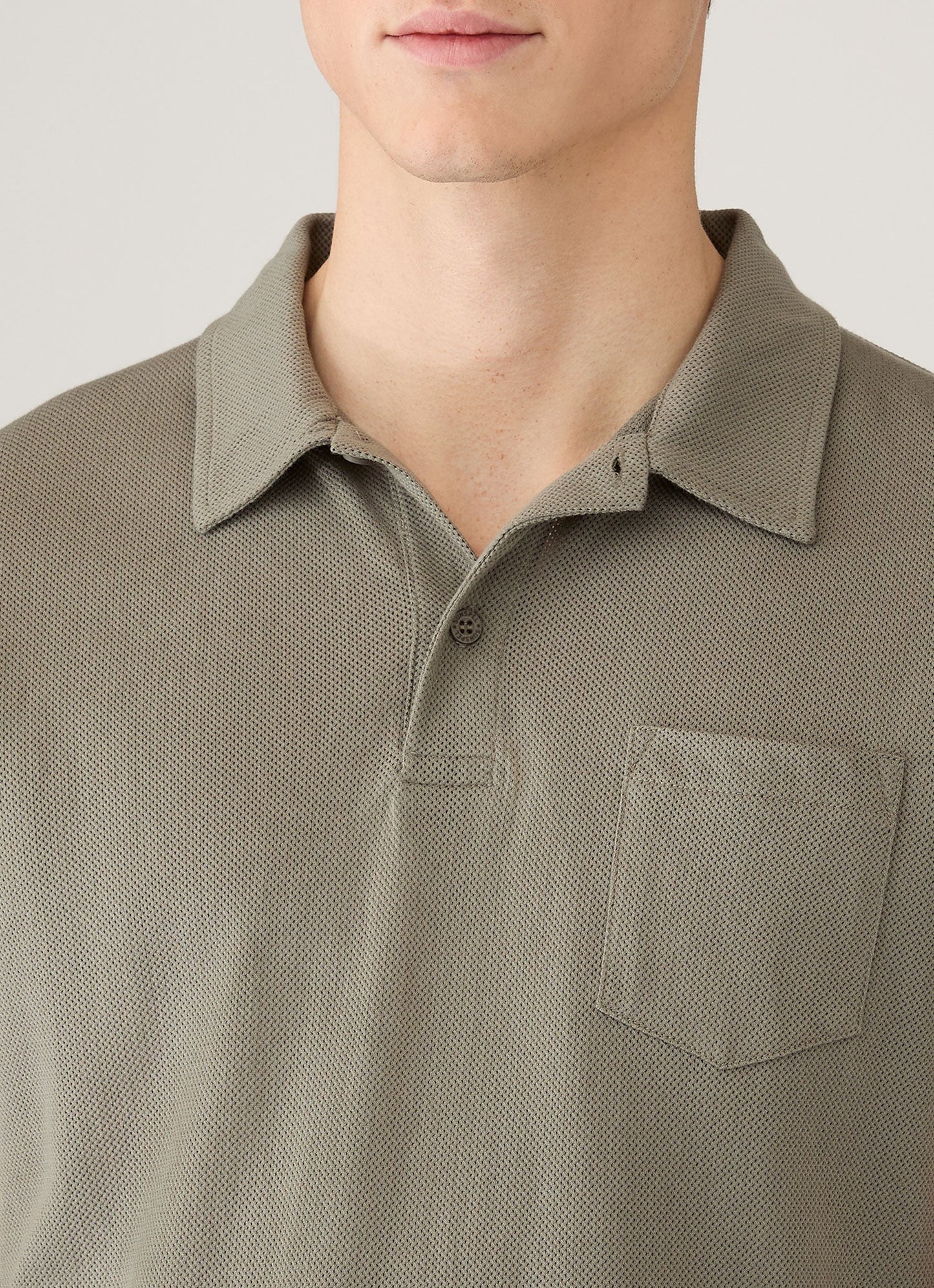 Mens Riviera Polo Shirt In Fossil Grey Mpol1026 Gyfj