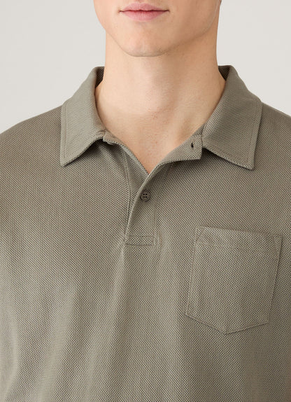 Mens Riviera Polo Shirt In Fossil Grey Mpol1026 Gyfj
