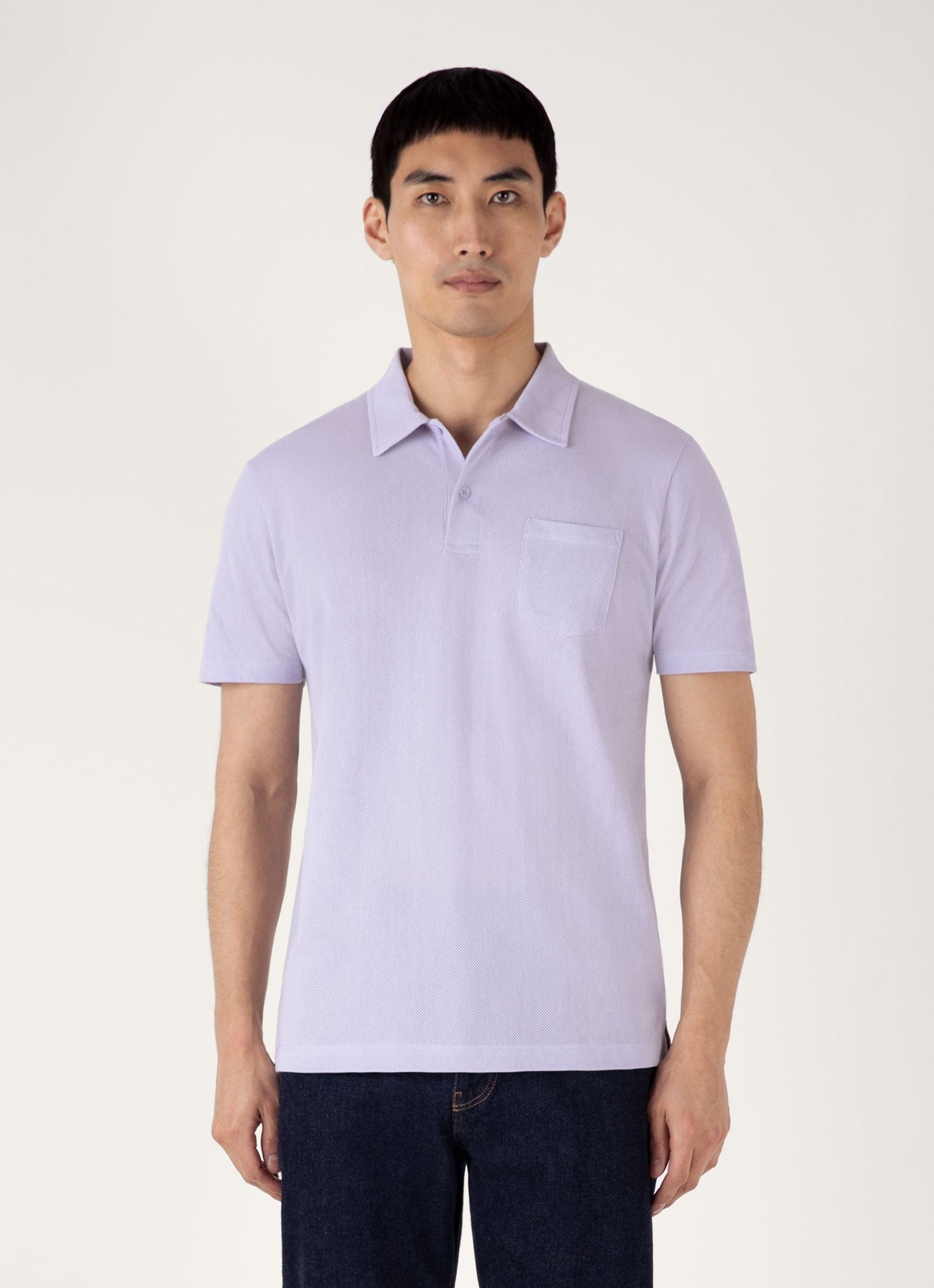 Mens Riviera Polo Shirt In Pale Lilac Mpol1026 Prax