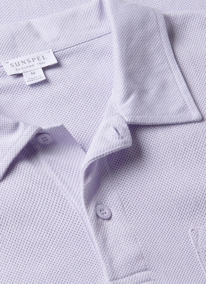 Mens Riviera Polo Shirt In Pale Lilac Mpol1026 Prax