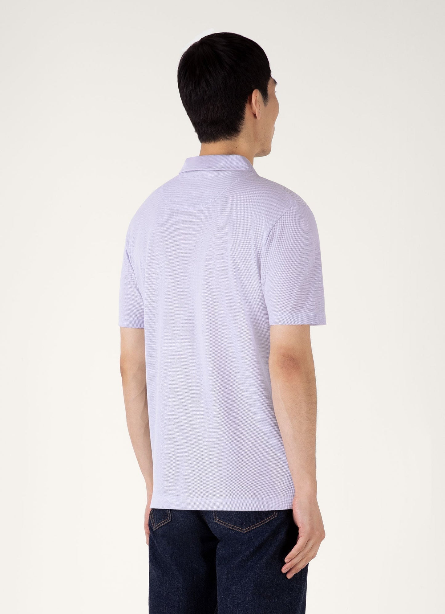 Mens Riviera Polo Shirt In Pale Lilac Mpol1026 Prax