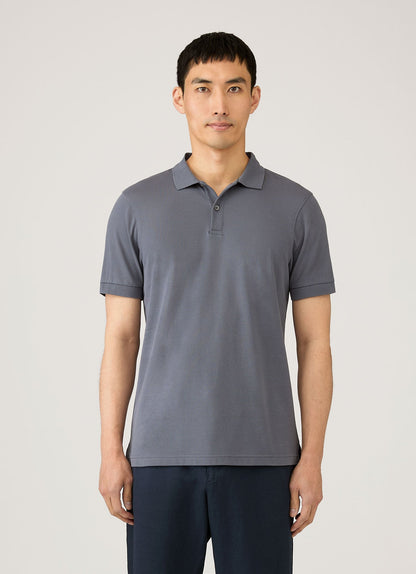 Mens Pique Polo Shirt In Slate Blue Mpol1028 Buua