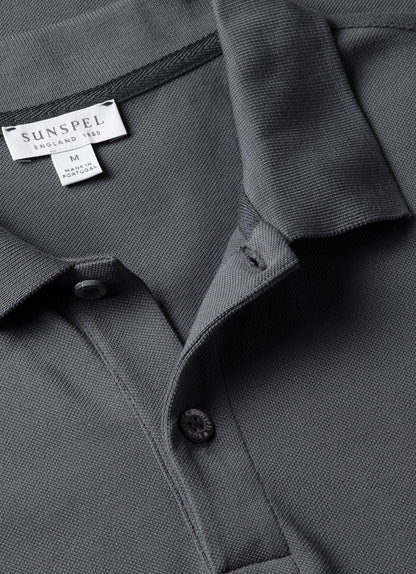 Mens Pique Polo Shirt In Slate Blue Mpol1028 Buua