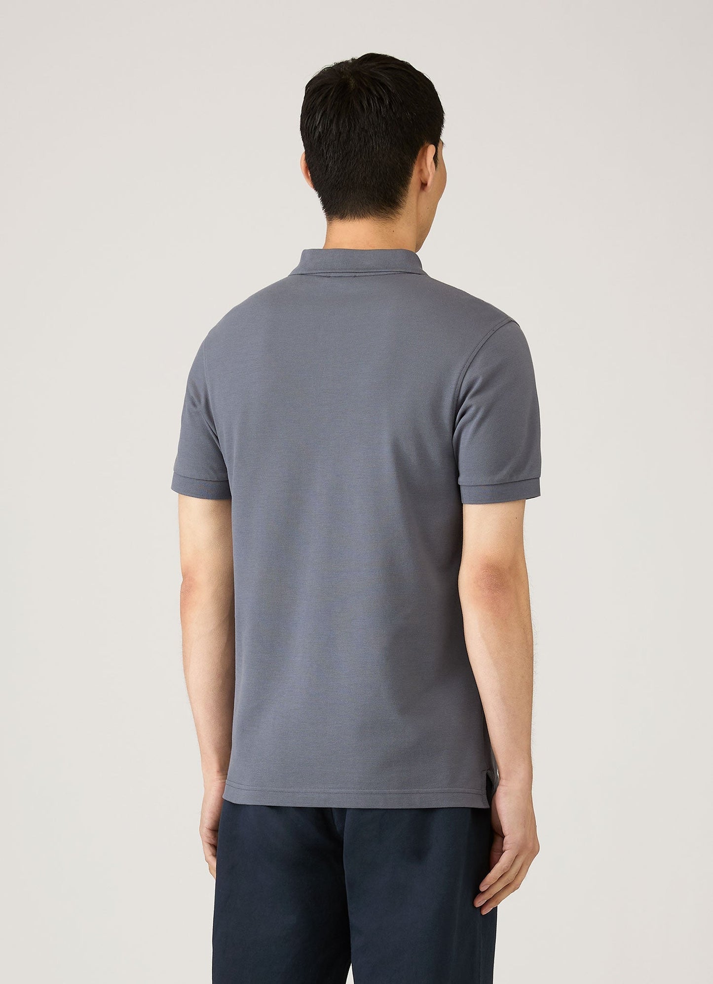 Mens Pique Polo Shirt In Slate Blue Mpol1028 Buua