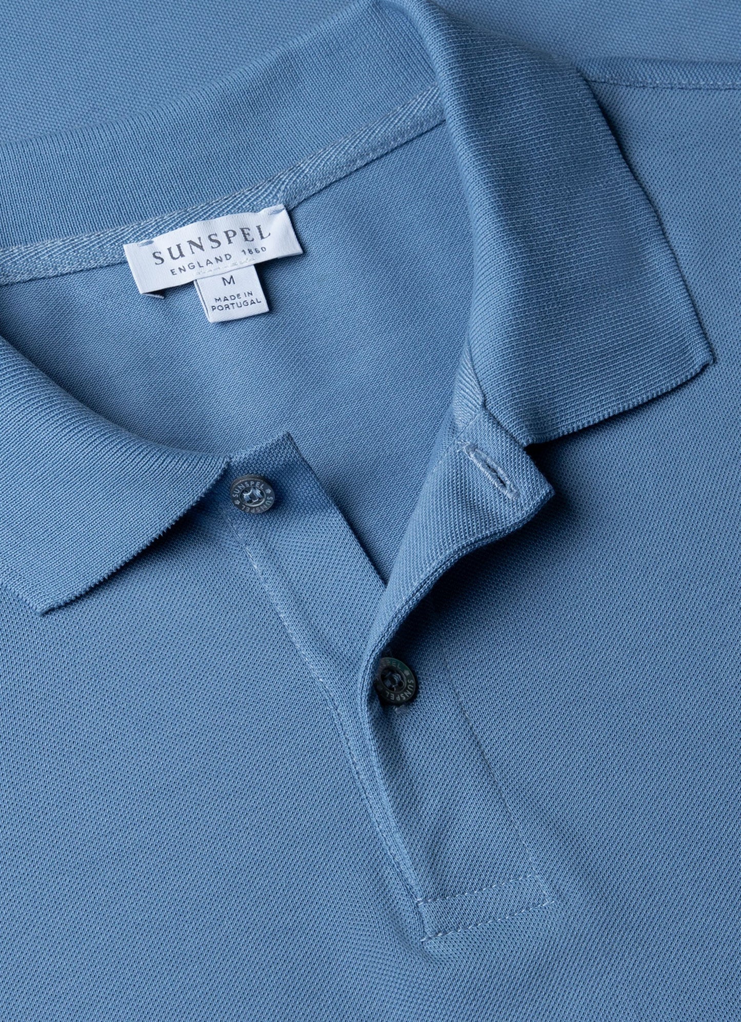 Mens Pique Polo Shirt In Como Blue Mpol1028 Buvp