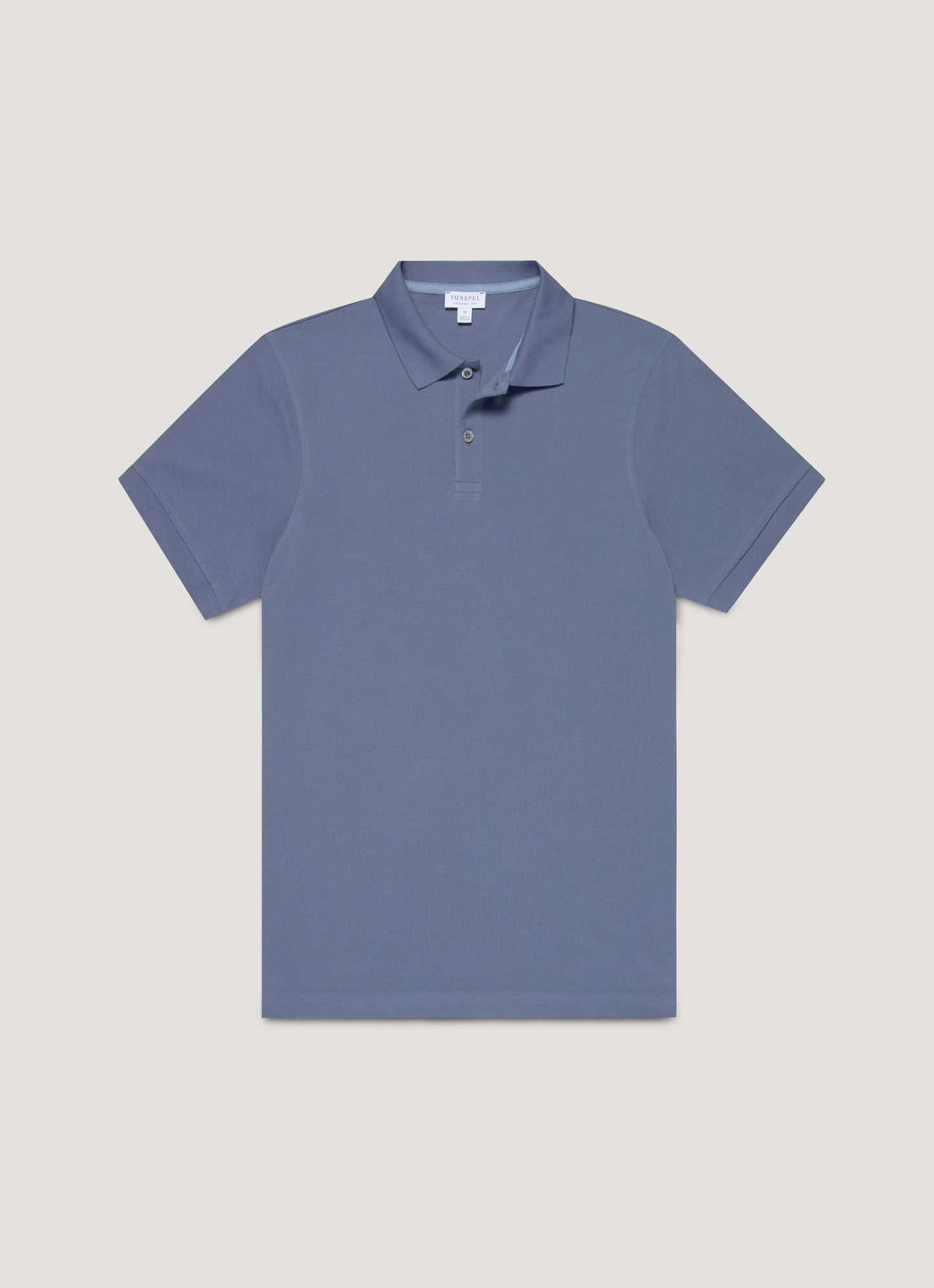 Mens Pique Polo Shirt In Selvedge Blue Mpol1028 Buwf
