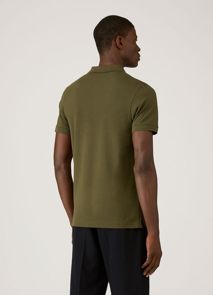 Mens Pique Polo Shirt In Deep Olive Mpol1028 Gniz