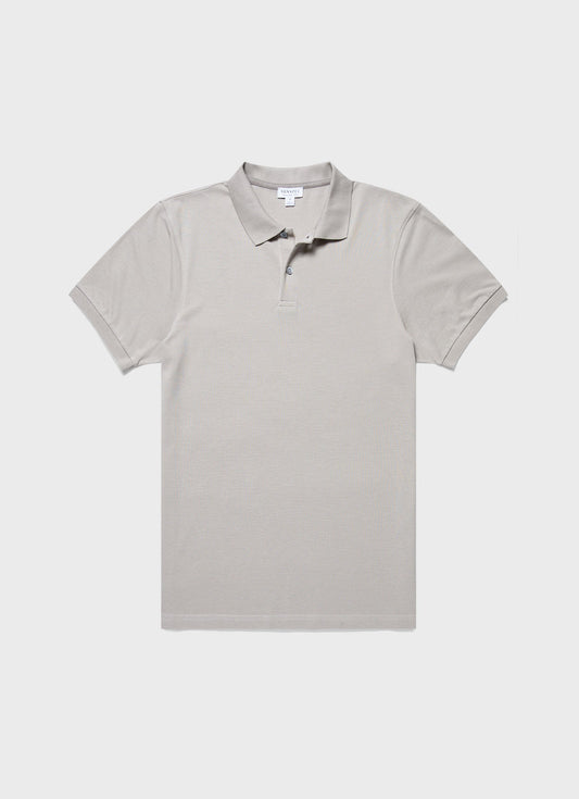 Mens Pique Polo Shirt In Mid Grey Mpol1028 Gyda
