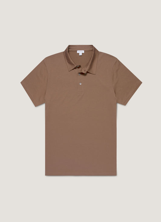 Mens Classic Jersey Polo Shirt In Bark Mpol1052 Brgc