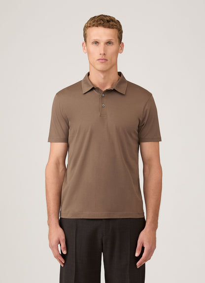 Mens Classic Jersey Polo Shirt In Bark Mpol1052 Brgc