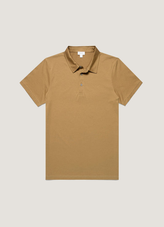 Mens Classic Jersey Polo Shirt In Walnut Mpol1052 Brgo