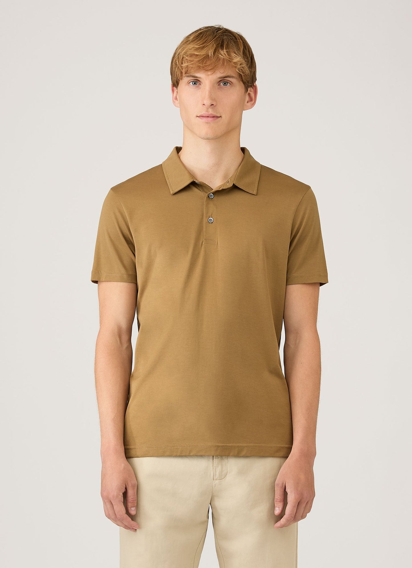 Mens Classic Jersey Polo Shirt In Walnut Mpol1052 Brgo
