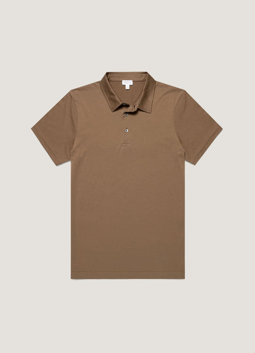 Mens Classic Jersey Polo Shirt In Dark Cedar Mpol1052 Brgr