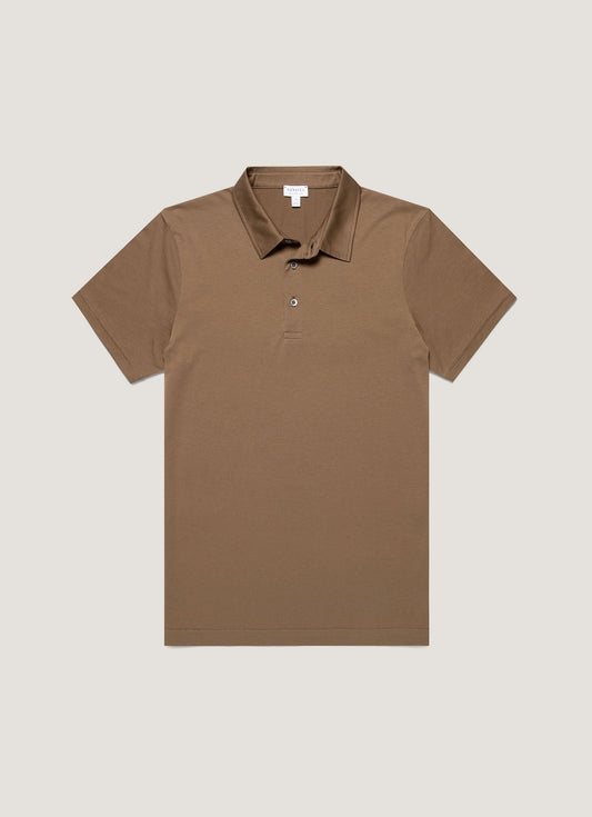 Mens Classic Jersey Polo Shirt In Dark Cedar Mpol1052 Brgr