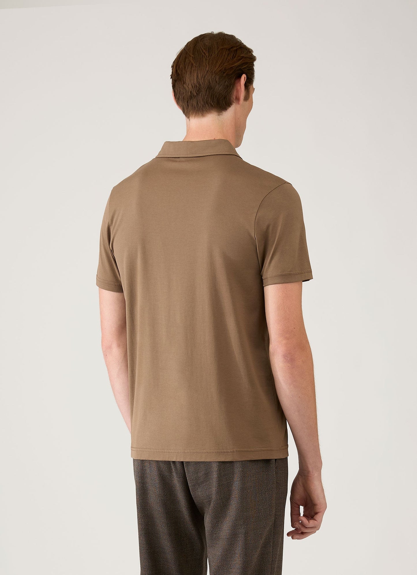Mens Classic Jersey Polo Shirt In Dark Cedar Mpol1052 Brgr