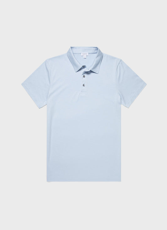 Mens Classic Jersey Polo Shirt In Blue Mist Mpol1052 Buvq