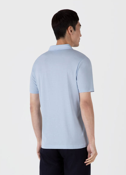 Mens Classic Jersey Polo Shirt In Blue Mist Mpol1052 Buvq