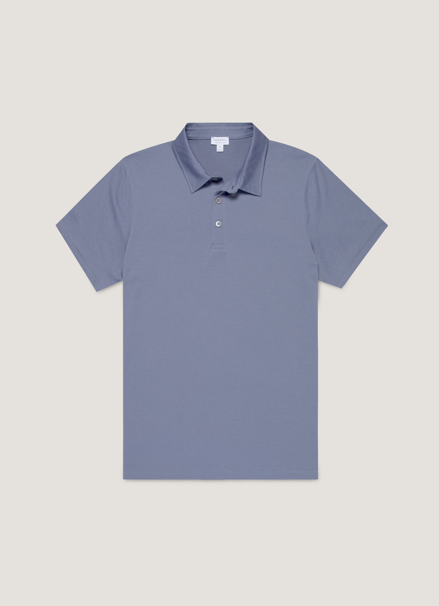 Mens Classic Jersey Polo Shirt In Selvedge Blue Mpol1052 Buwf