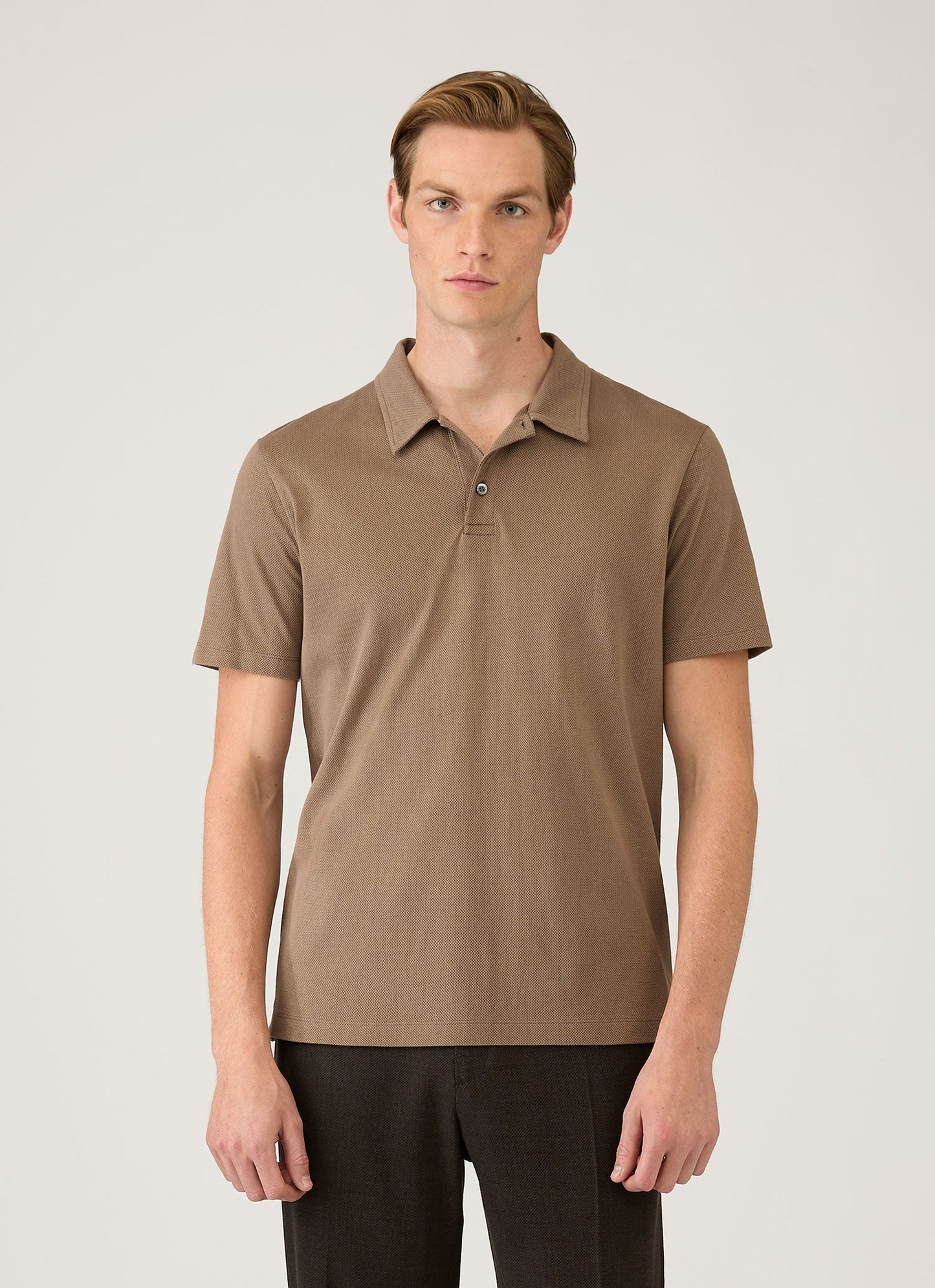 Mens Regular Fit Riviera Polo Shirt In Dark Cedar Mpol1076 Brgr