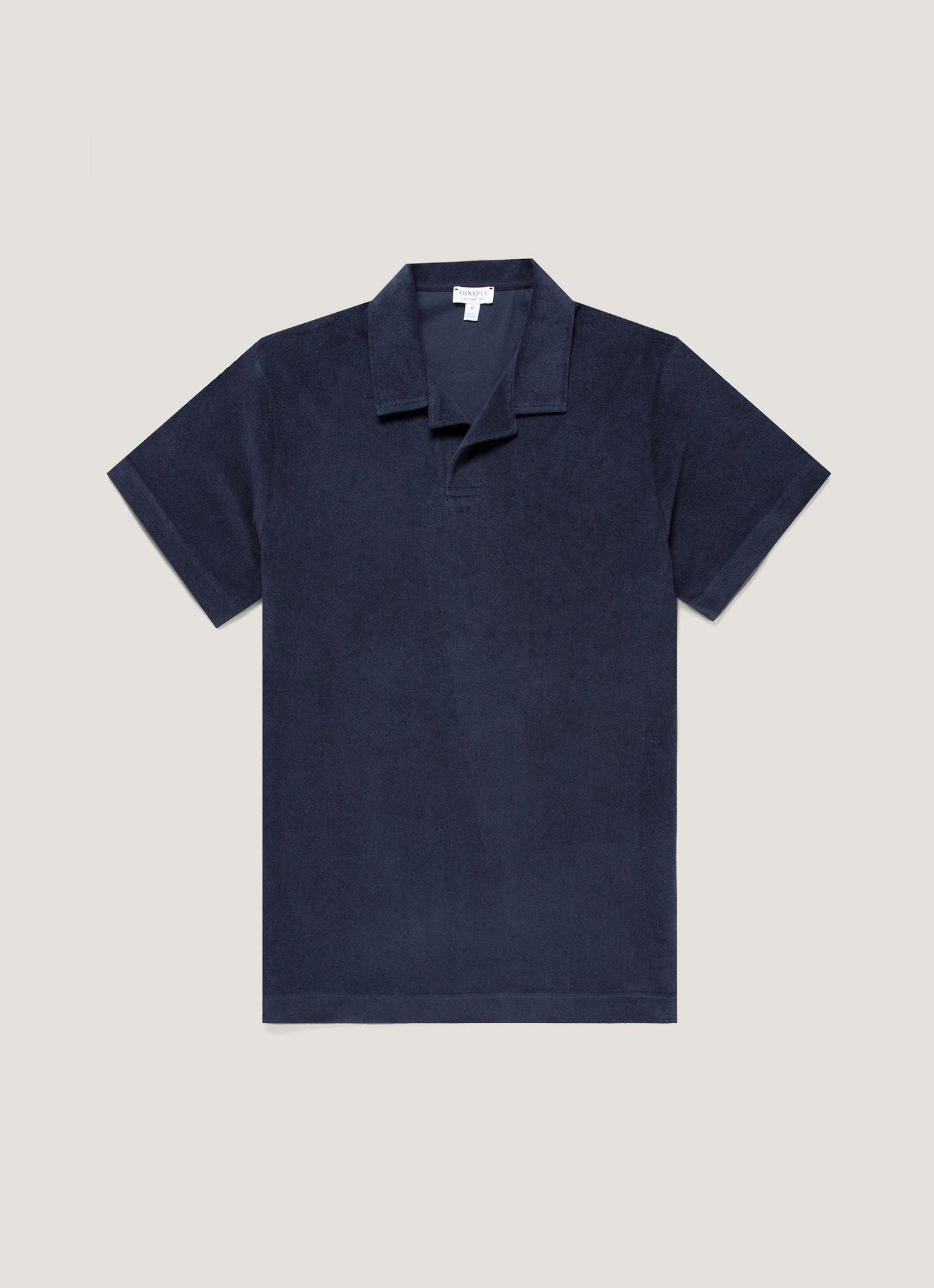 Mens Towelling Polo Shirt In Navy Mpol1574 Buaa