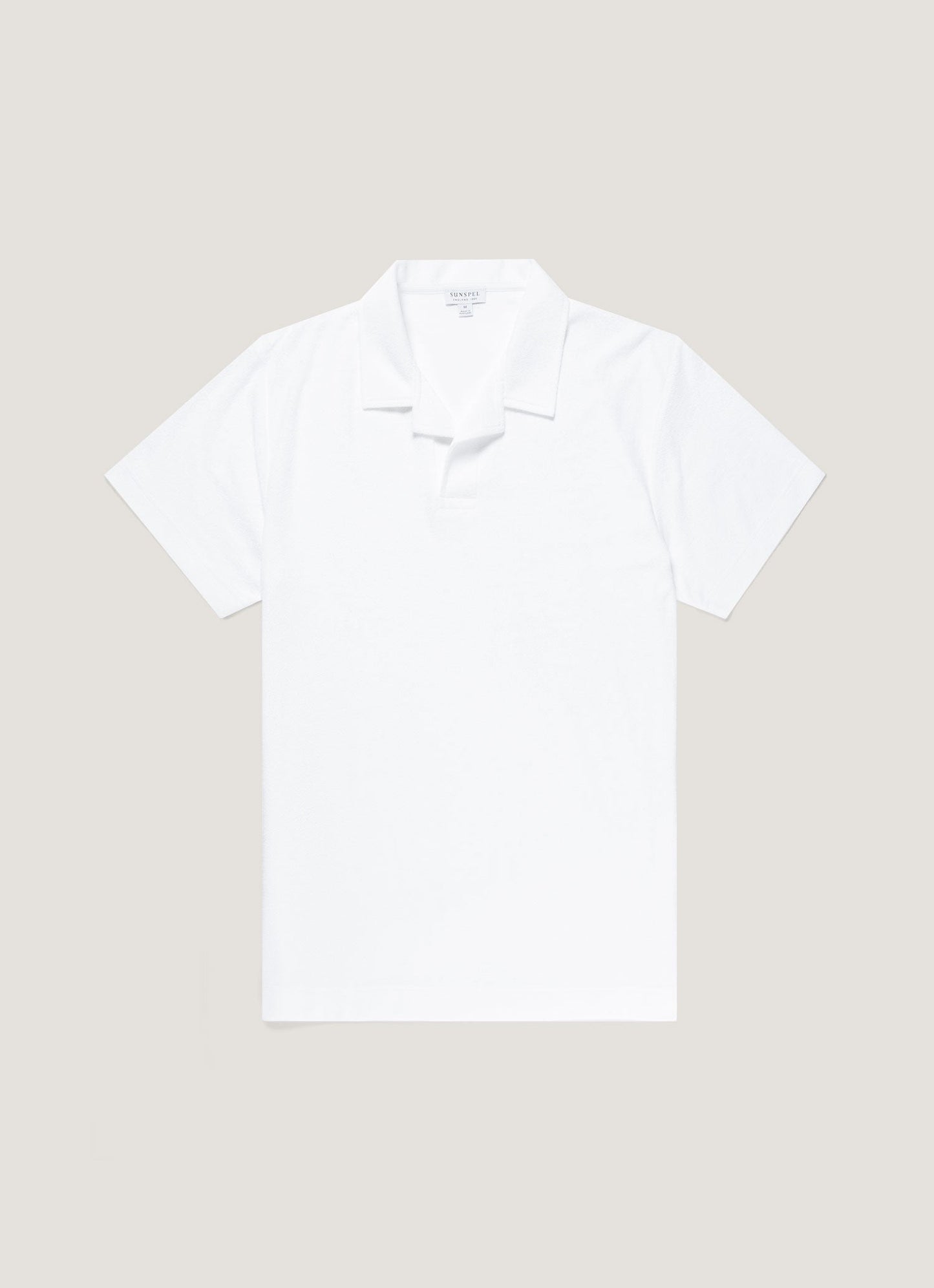 Mens Towelling Polo Shirt In White Mpol1574 Whaa