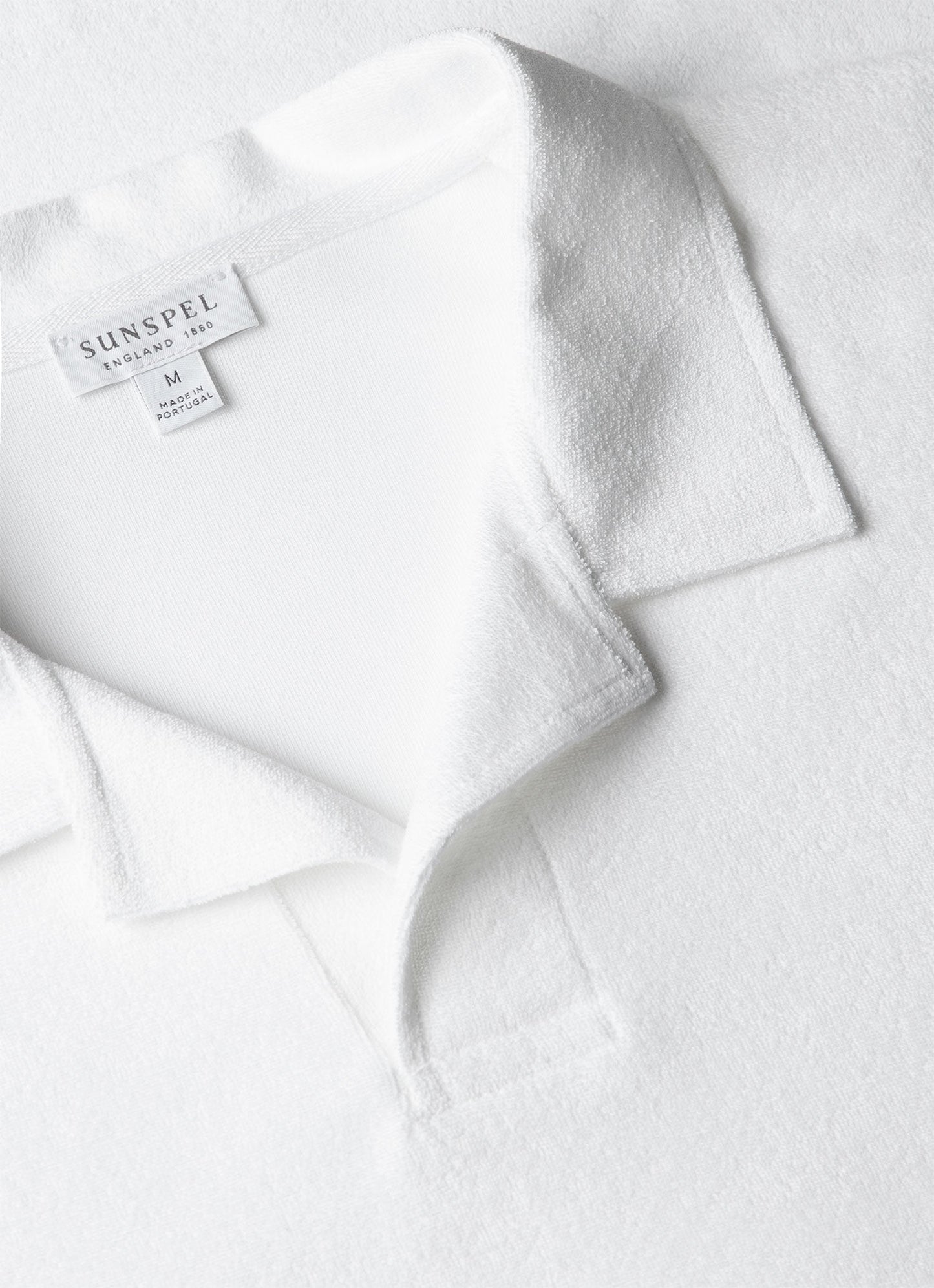 Mens Towelling Polo Shirt In White Mpol1574 Whaa