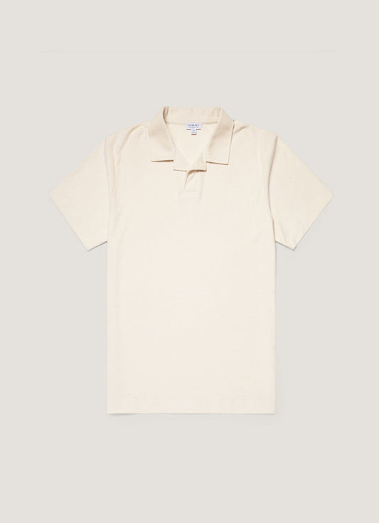 Mens Undyed Towelling Polo Shirt In Undyed Mpol1574U Nuab