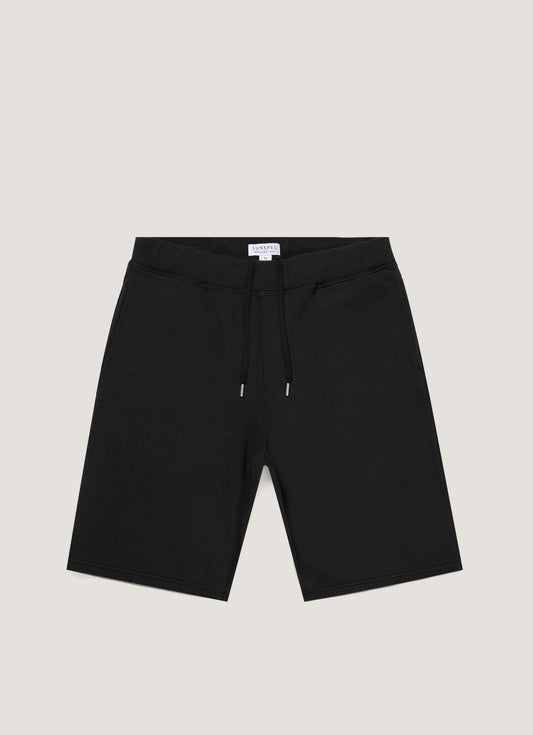 Mens Cotton Loopback Shorts Black Mshr1519