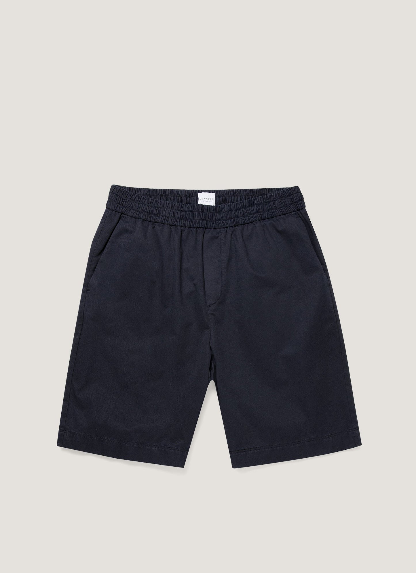 Mens Cotton Linen Drawstring Shorts In Navy Mshr3519 Buaa