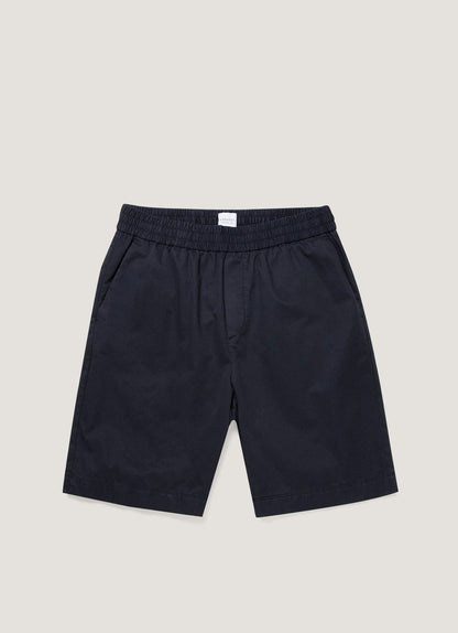 Mens Cotton Linen Drawstring Shorts In Navy Mshr3519 Buaa