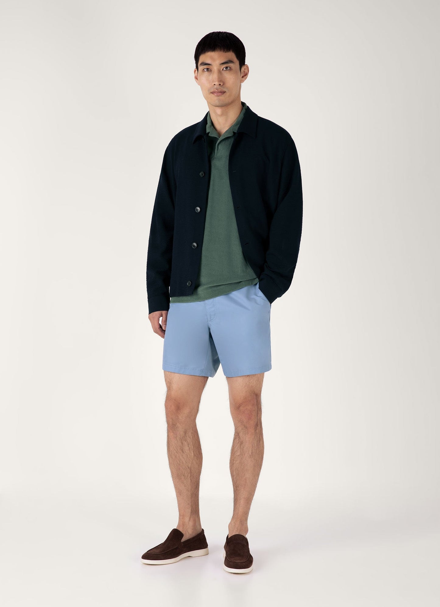 Mens Tailored Swim Shorts In Vintage Blue Mshr3704 Buwb