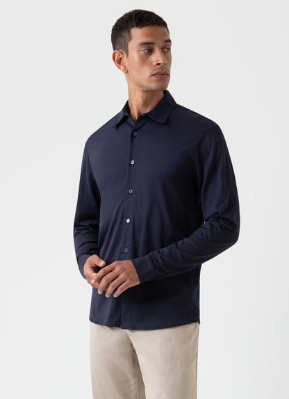 Ls Jersey Shirt In Navy
