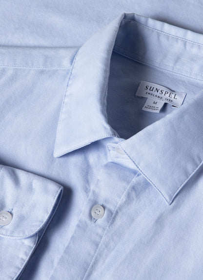 Men S Oxford Shirt In Light Blue Oxford Yarn Dyed Msht2057 Bued